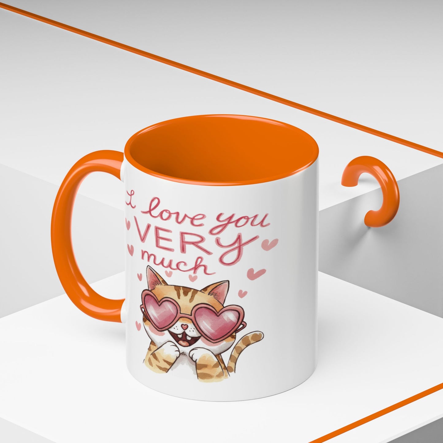 Anniversary Mug - I love You Very Much Cat