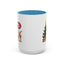 Christmas Mug - Happy Holidays Callout Santa Tree Presents Reindeer