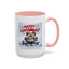 Christmas Mug - Merry Christmas Red Text Puppy Green Top 2