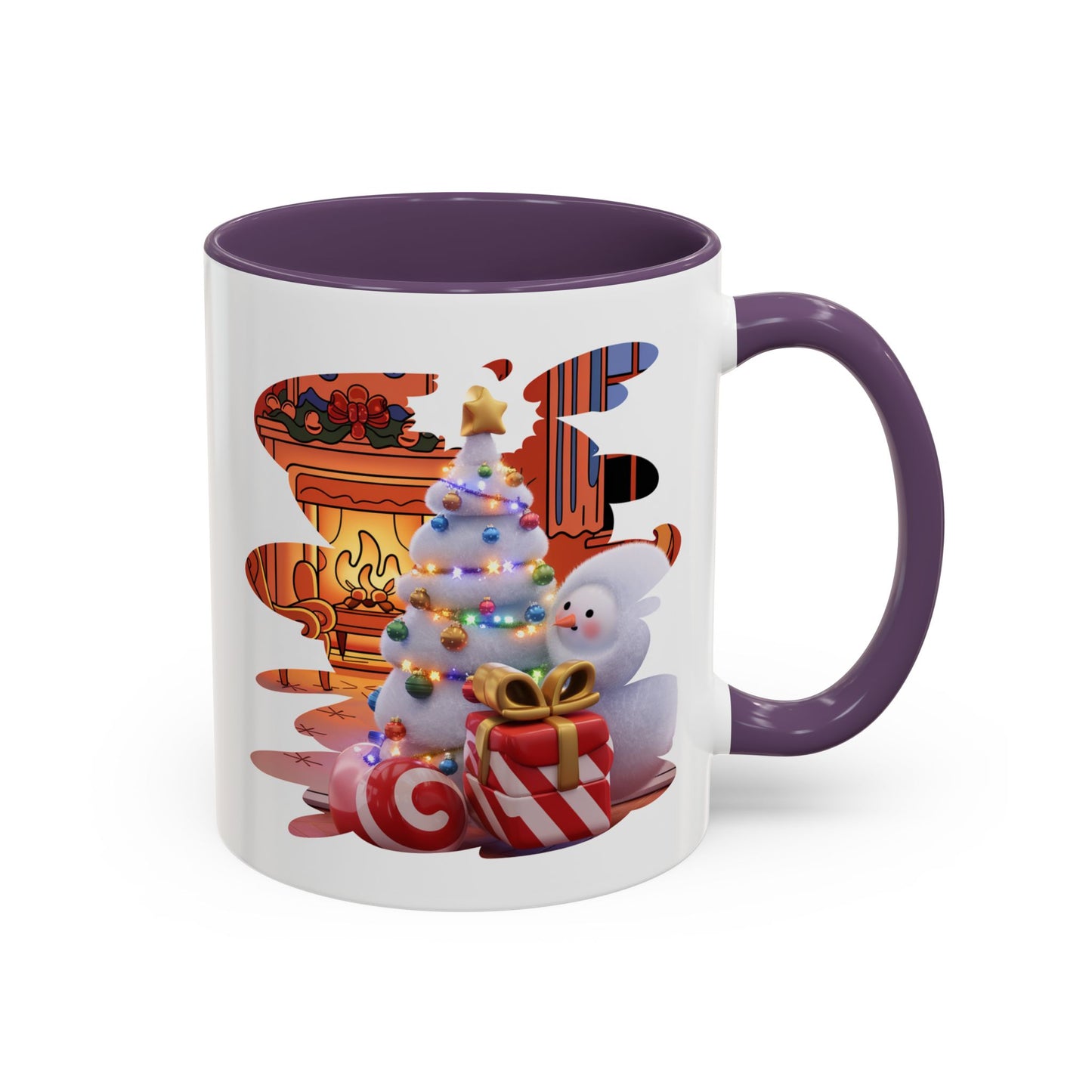 Christmas Mug - Snowman Tree Presents Fireplace