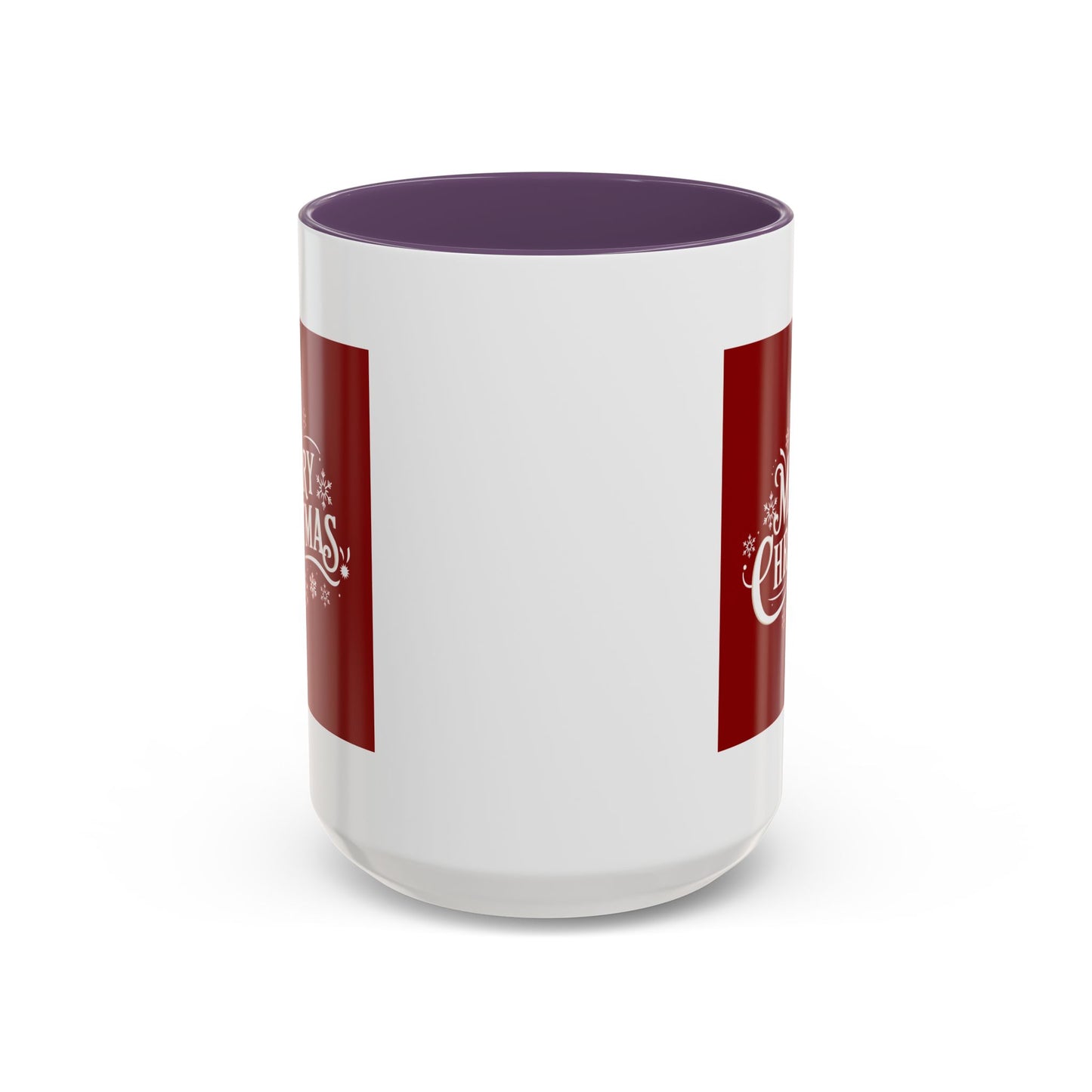 Christmas Mug - Merry Christmas White Text Maroon Background