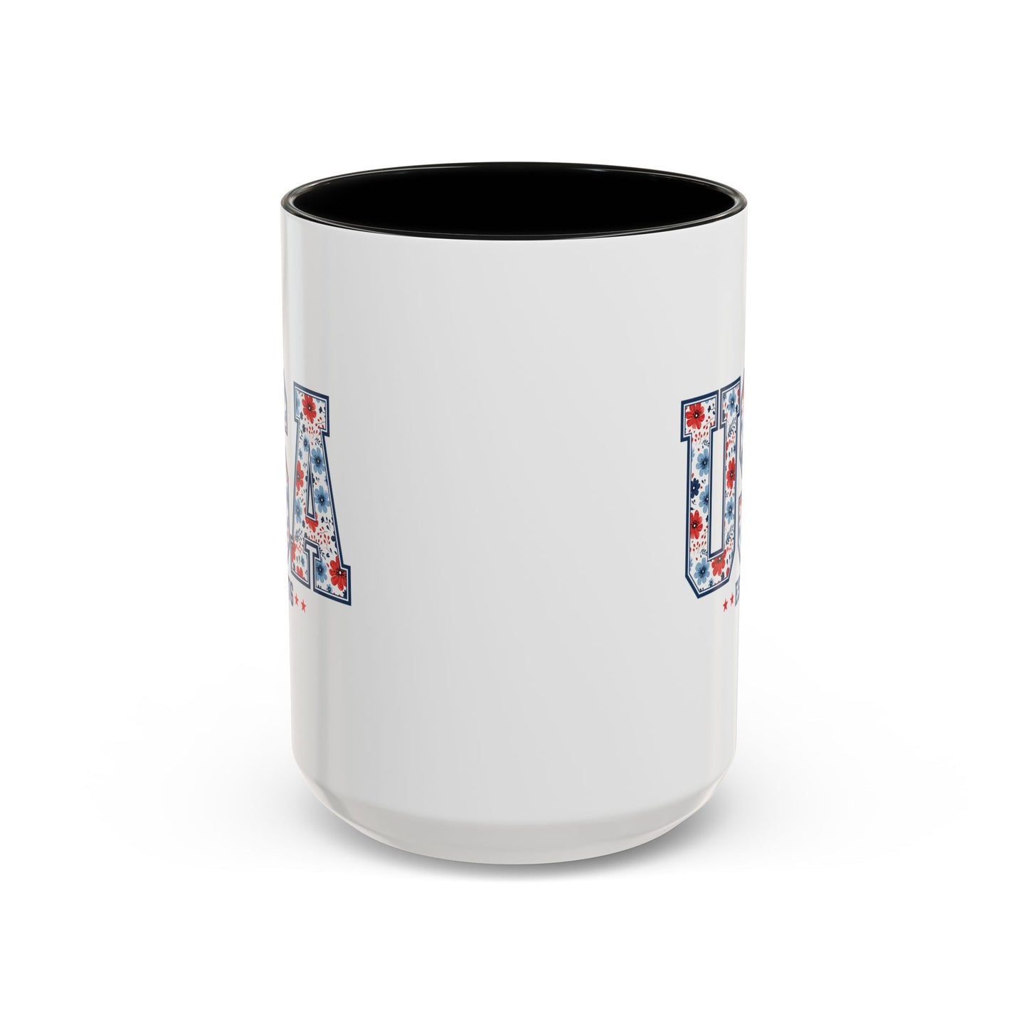 4th of July Mug - USA EST 1776 Floral