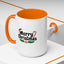 Christmas Mug - Merry Christmas Black Text Hat Cane Misletoe
