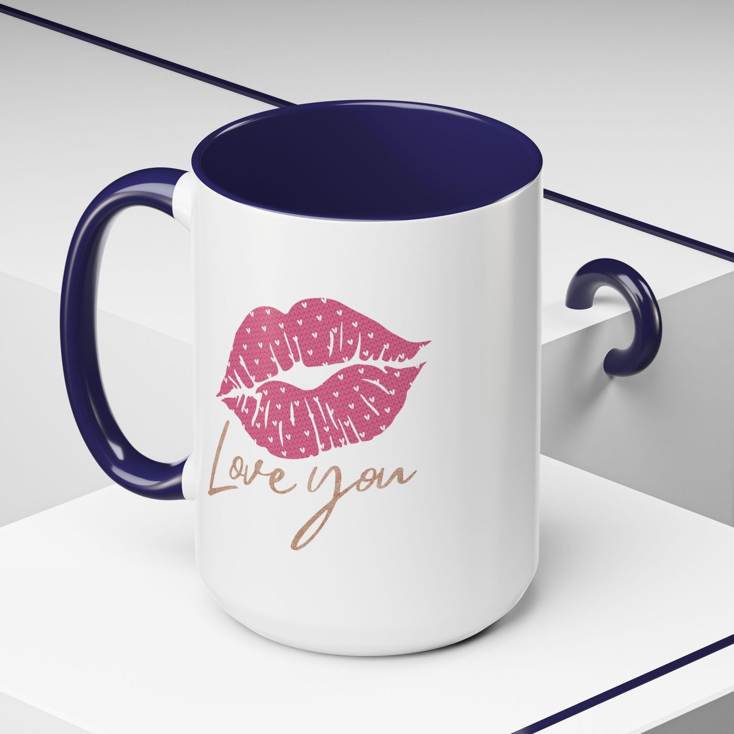 Valentine's Day Mug - Love You Lips Kiss