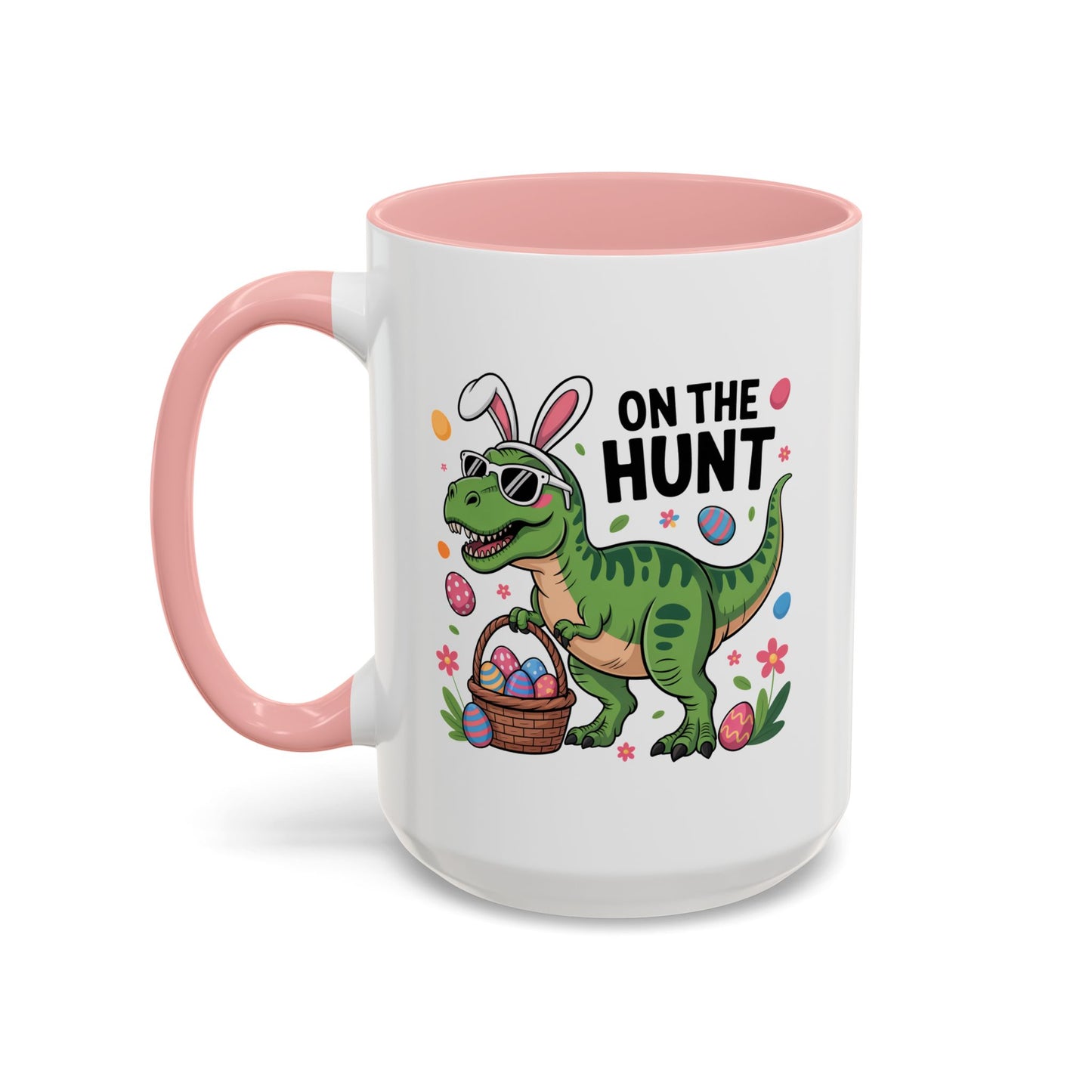 Easter Mug - On The Hunt Dinosaur