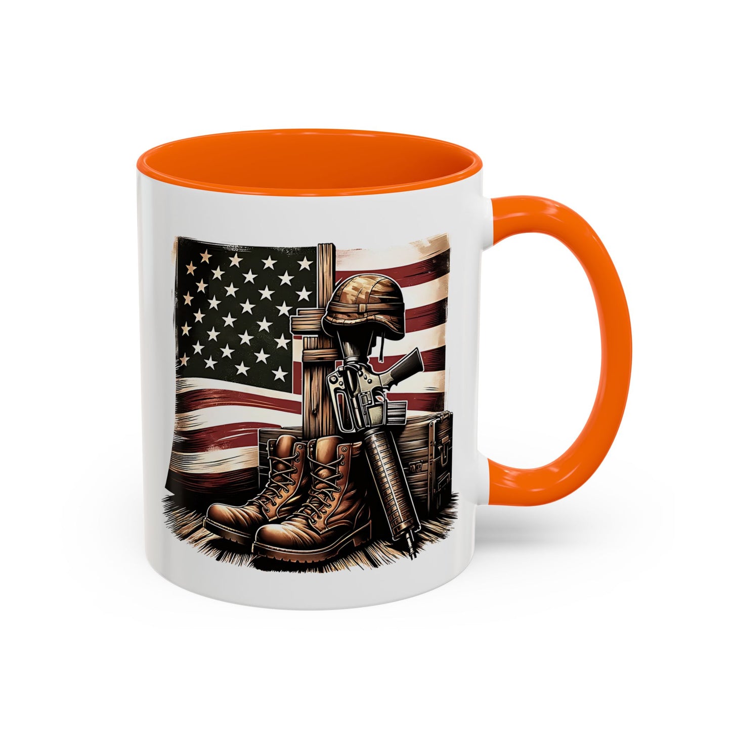 4th of July Mug - Fallen Soldier Boots Flag 3
