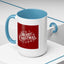 Christmas Mug - Merry Christmas White Text Maroon Background