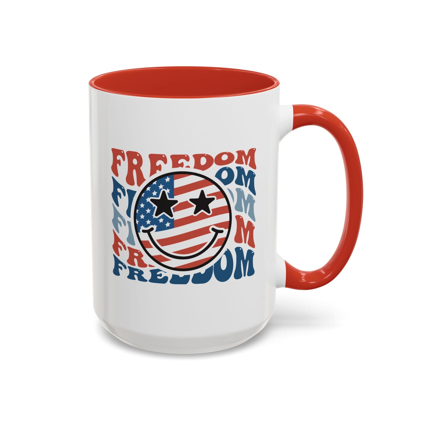 4th of July Mug - Freedom Smiley Face