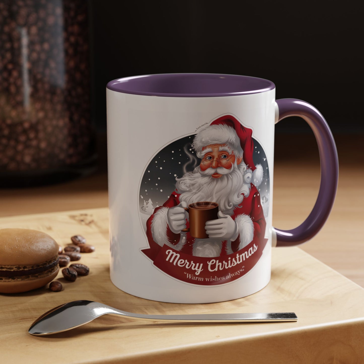 Christmas Mug - Merry Christmas Warm Wishes Always Santa