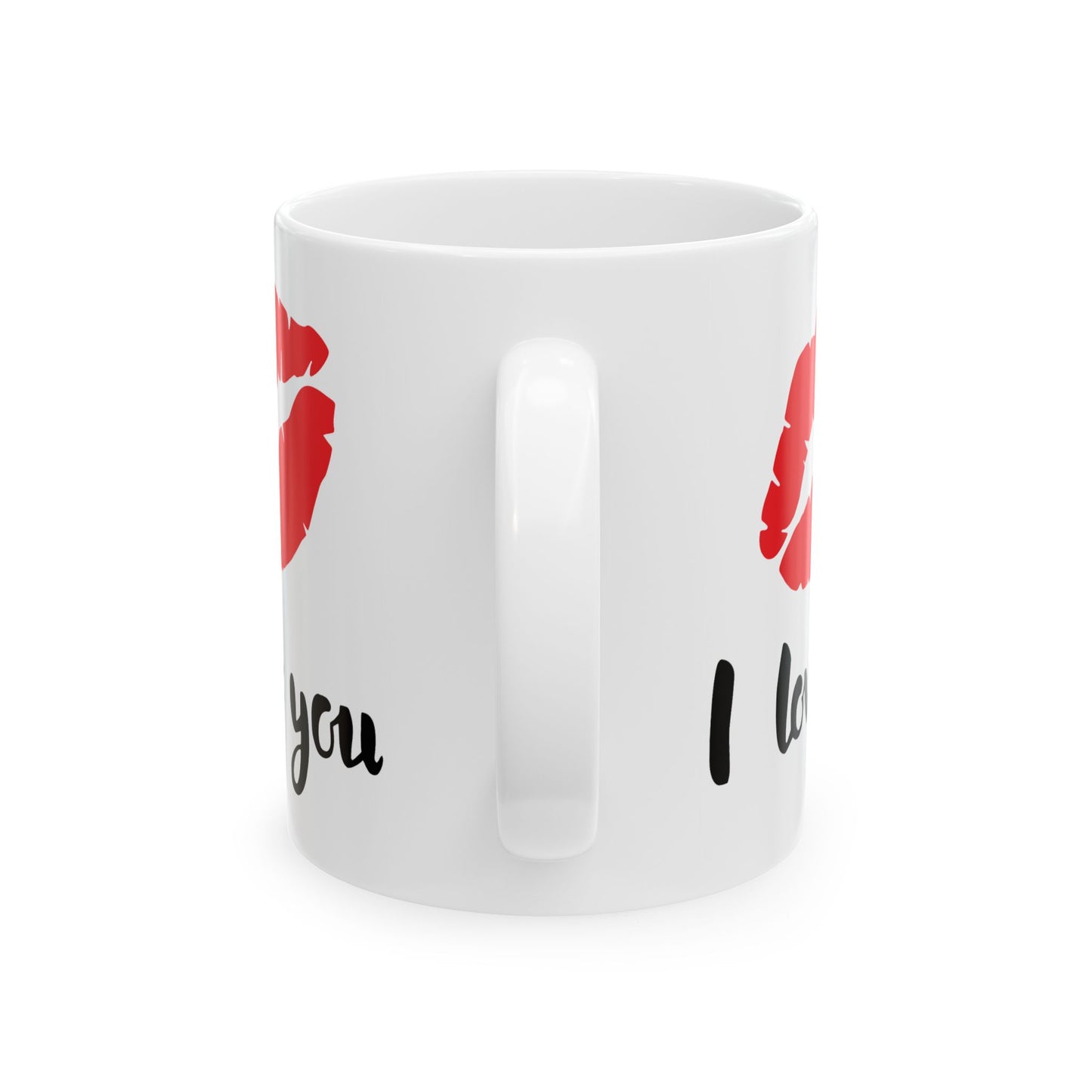 Anniversary Mug - I Love You Red Lips Kiss