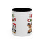 Christmas Mug - Red Green & Gold Text Reindeer Snowman Penguin