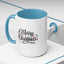 Christmas Mug - Merry Christmas Black Text Red Ornaments