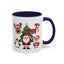 Christmas - Merry Christmas White Text Santa Reindeer Penguin Fox