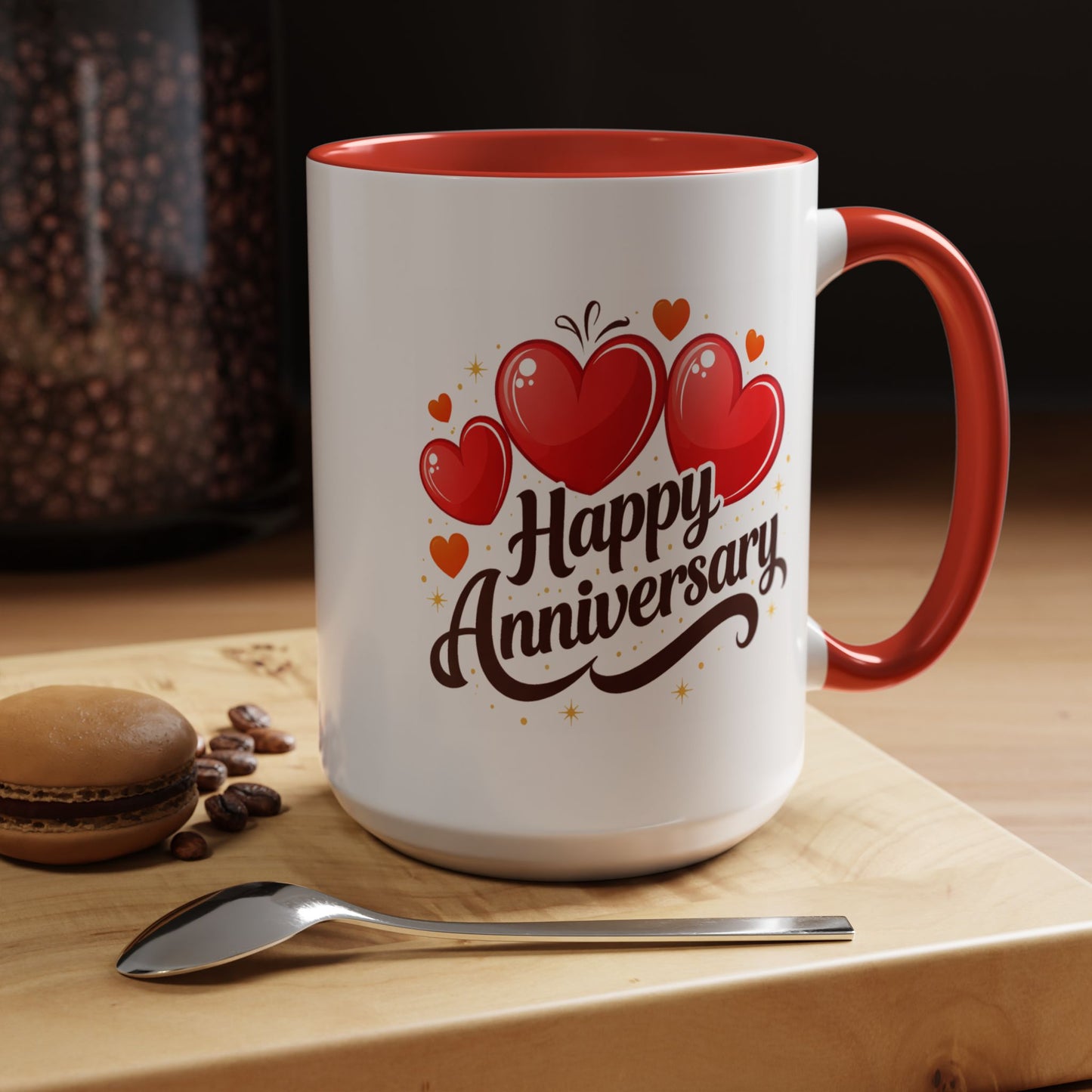 Anniversary Mug - Happy Anniversary Hearts