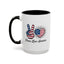 4th of July Mug - Peace Love America