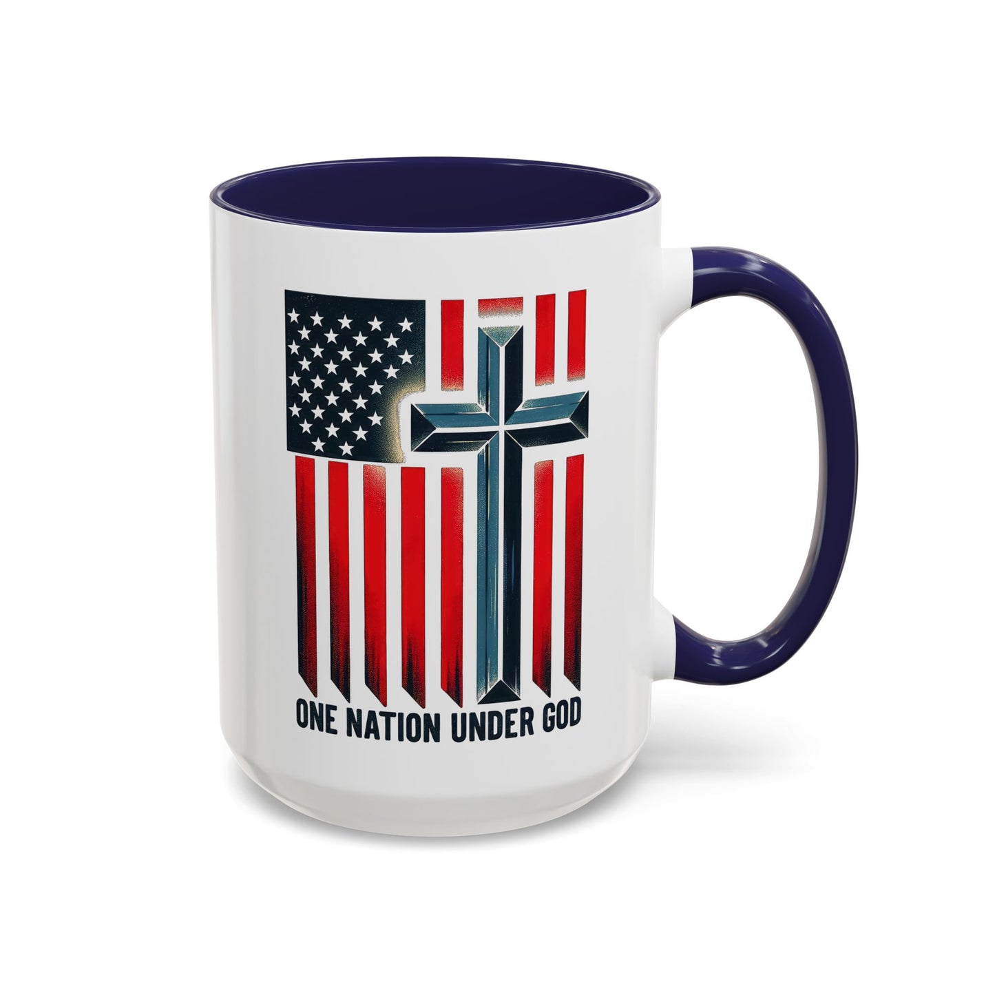 Religious Mug - One Nation Flag Cross