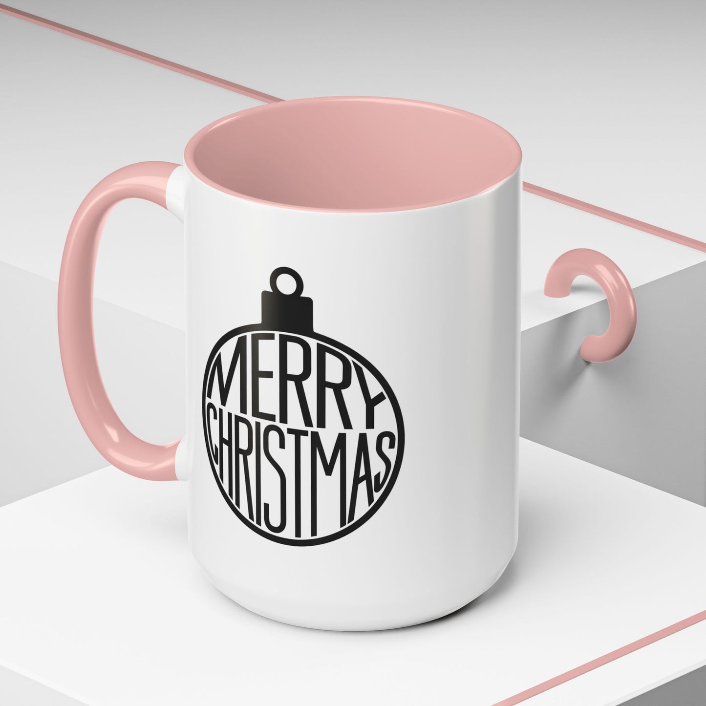 Christmas Mug - Merry Christmas Black Text Ornament