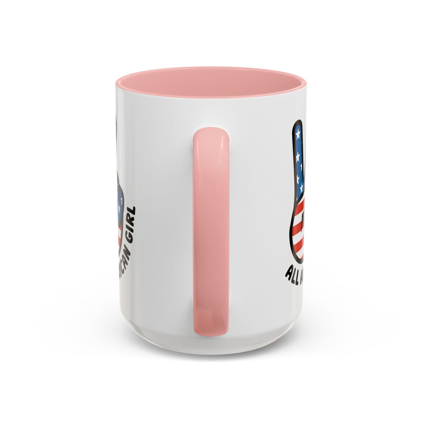 4th of July Mug - All American Girl Peace Sign