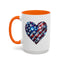 4th of July Mug - USA Sparkle Heart