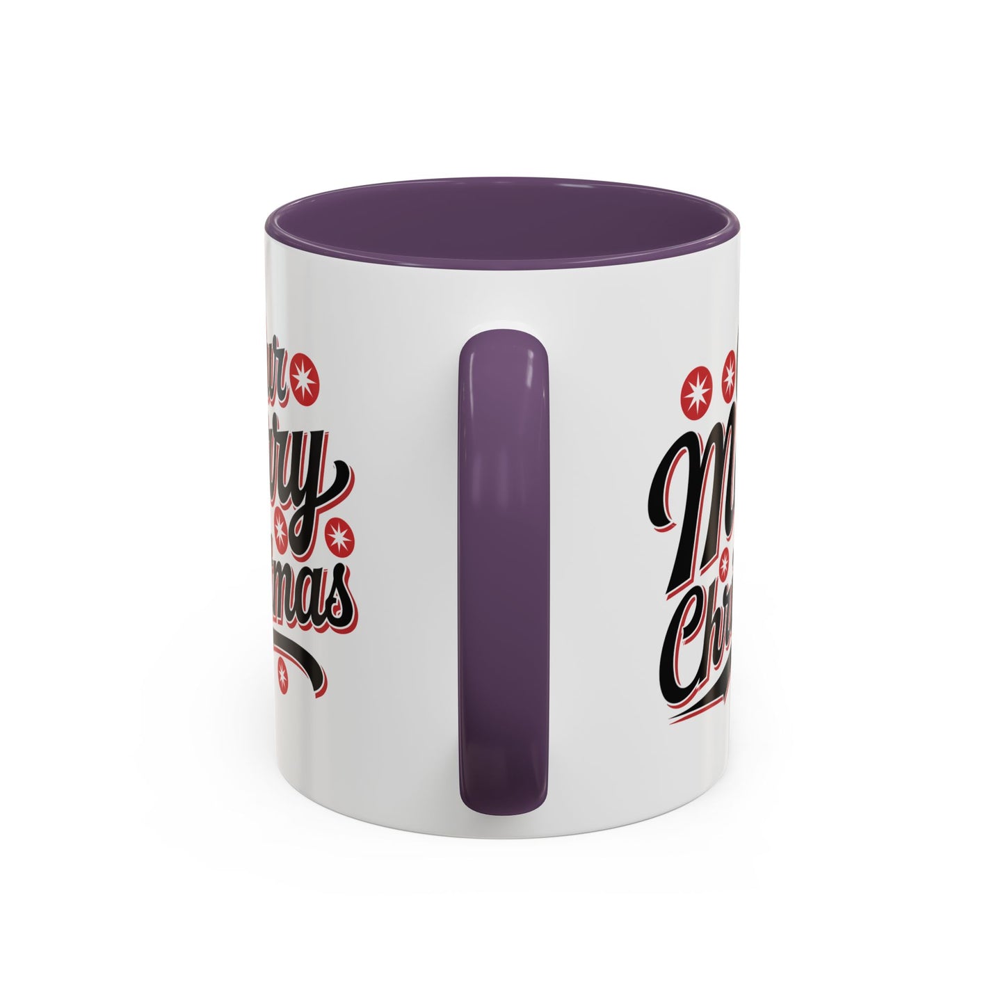 Christmas Mug - Merry Christmas Black Red & White Baseball Text