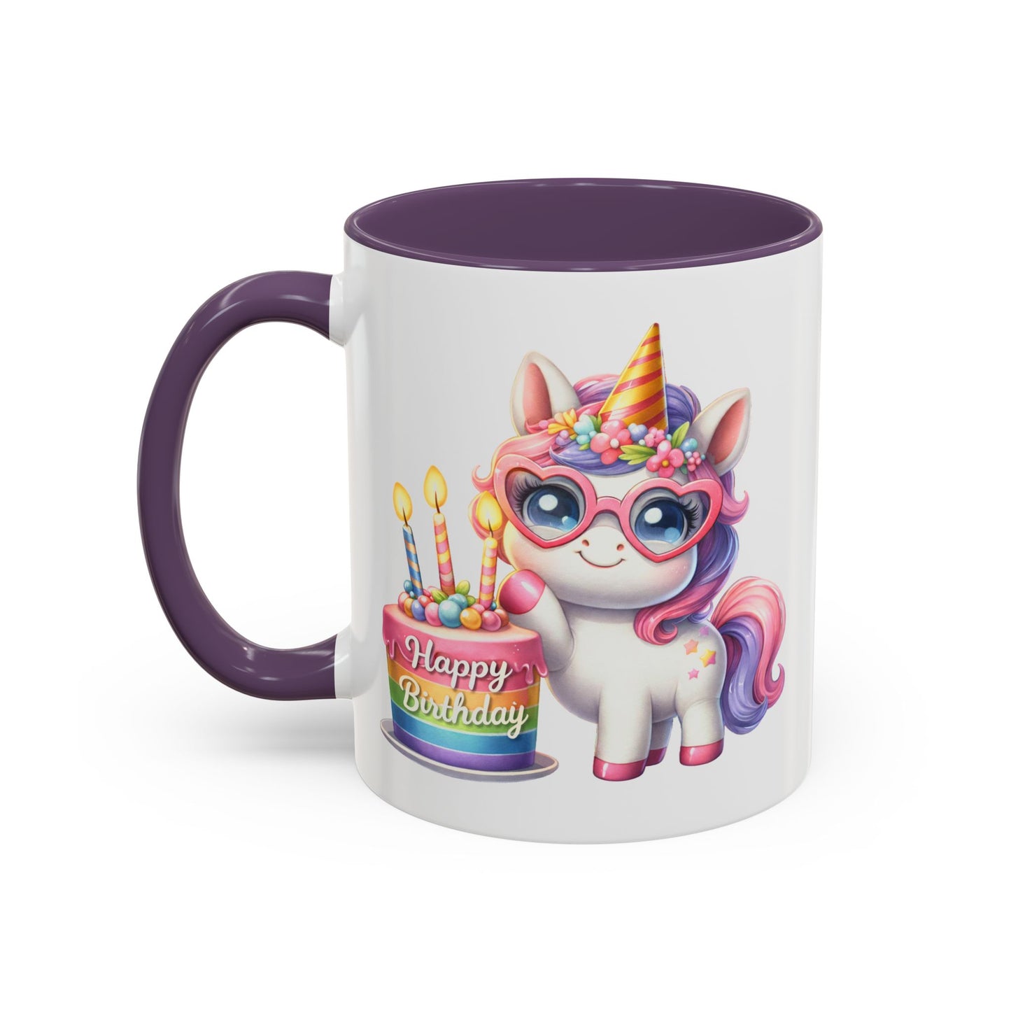 Birthday Mug - Unicorn Candles