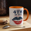 4th of July Mug - Happy 4th of July Flag Lips