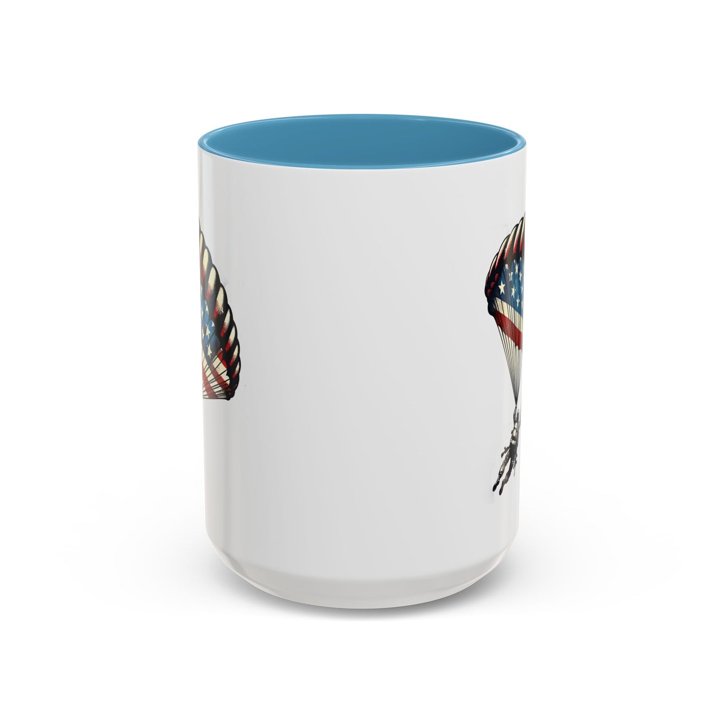 4th of July Mug - Airborne Soldier Parachute Flag