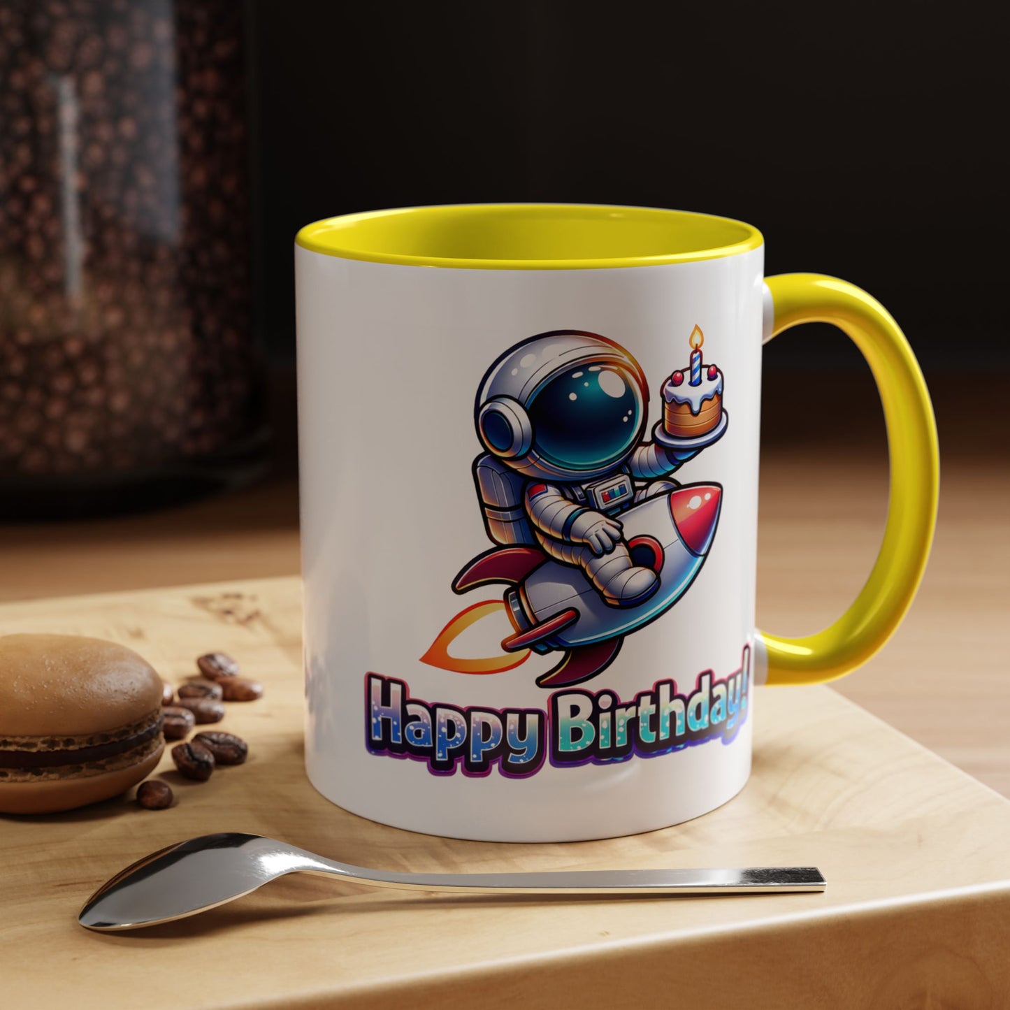 Birthday Mug - Astronaut Rocket