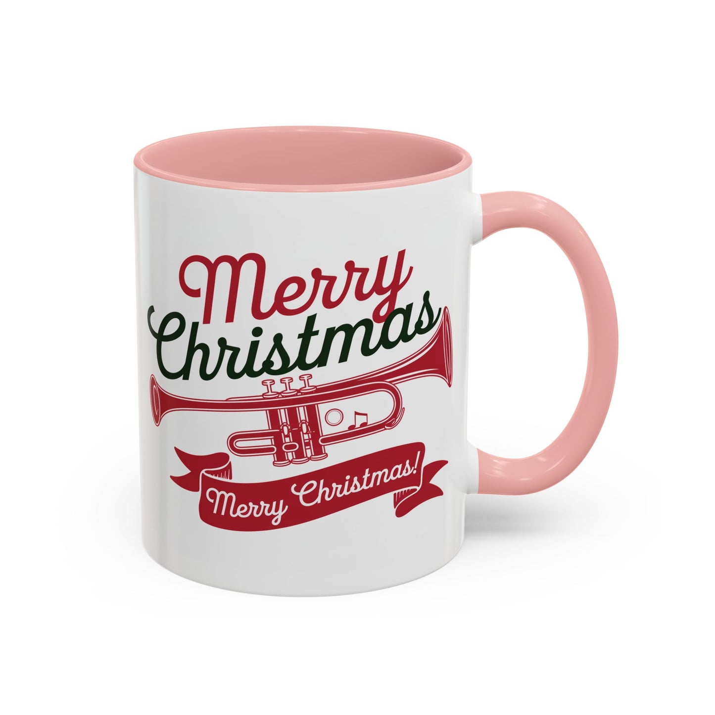 Christmas Mug - Red & Green Text Trumpet