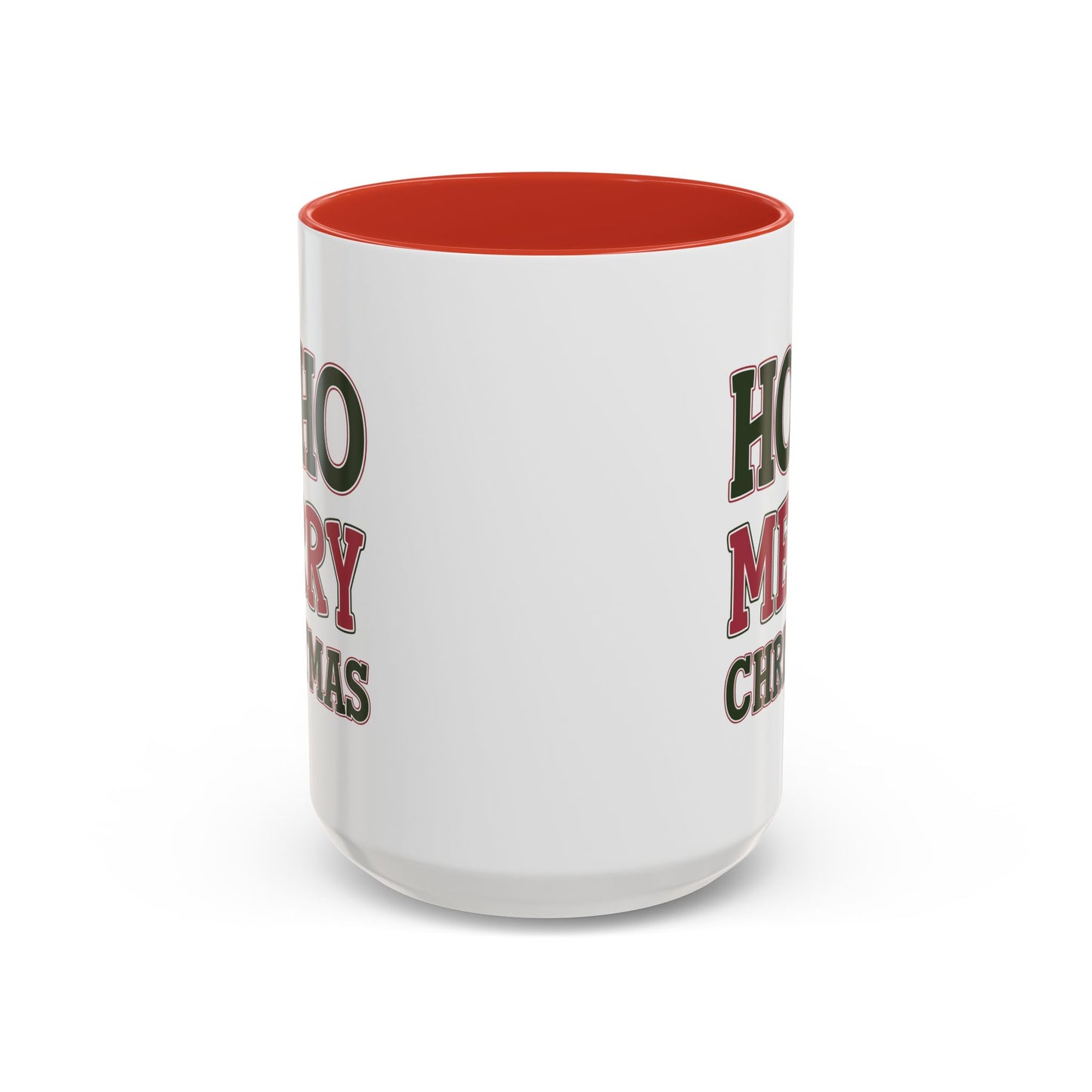 Christmas Mug - Ho Ho Ho Merry Christmas Red & Green Text 4