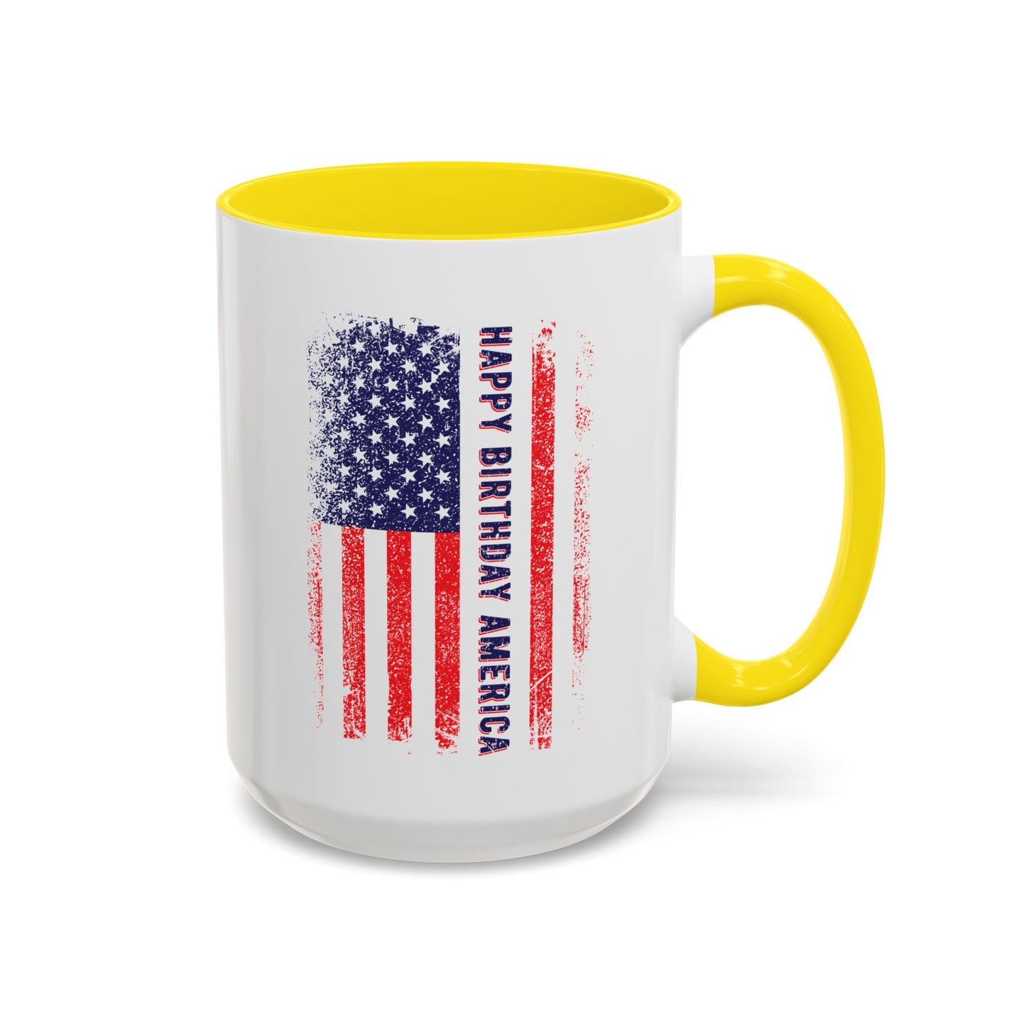 4th of July Mug - Happy Birthday America Flag