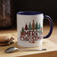 Christmas Mug - Merry Christmas Tartan Text Trees Presents
