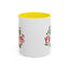 Christmas Mug - Merry Christmas Green & Red Text Tree Snowflakes Presents