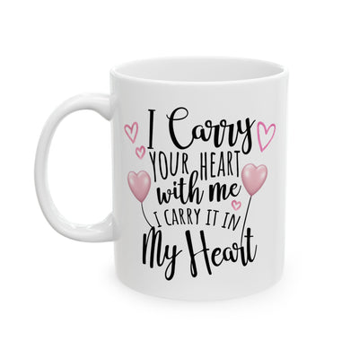 Anniversary Mug - I Carry Your Heart With Me I Carry It In My Heart