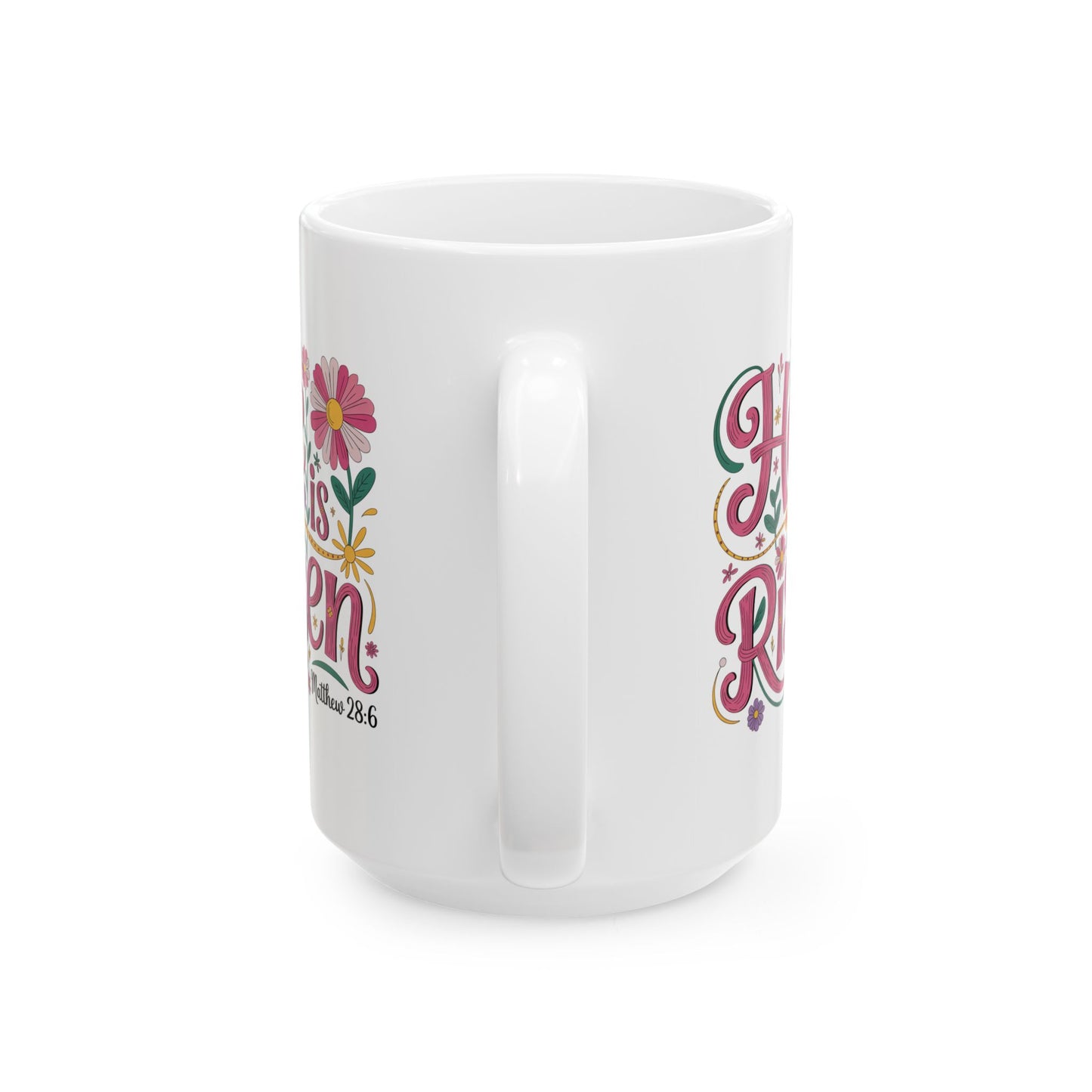 Easter Mug - He Is Risen Floral