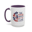 4th of July Mug - God Bless America Sunflower