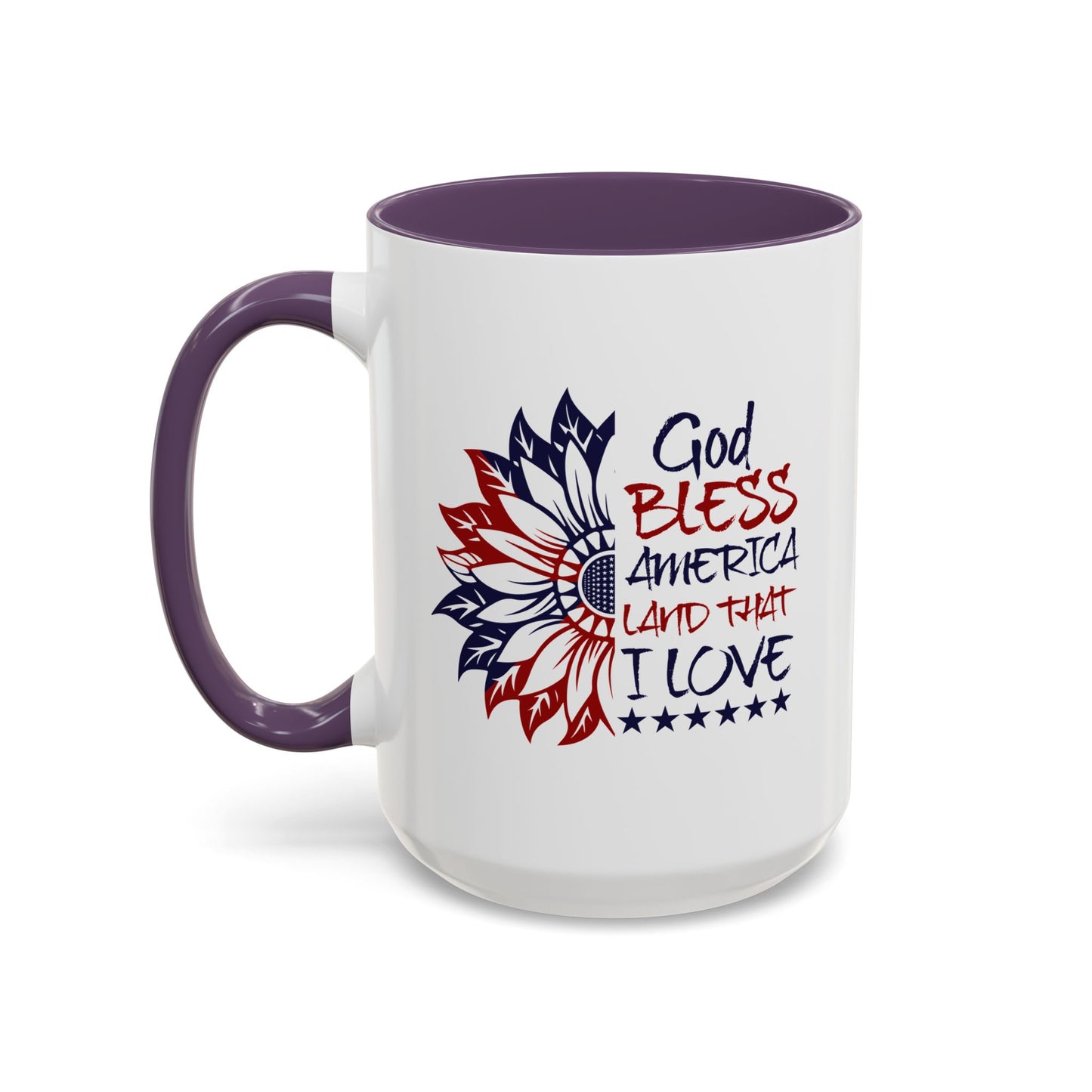 4th of July Mug - God Bless America Sunflower