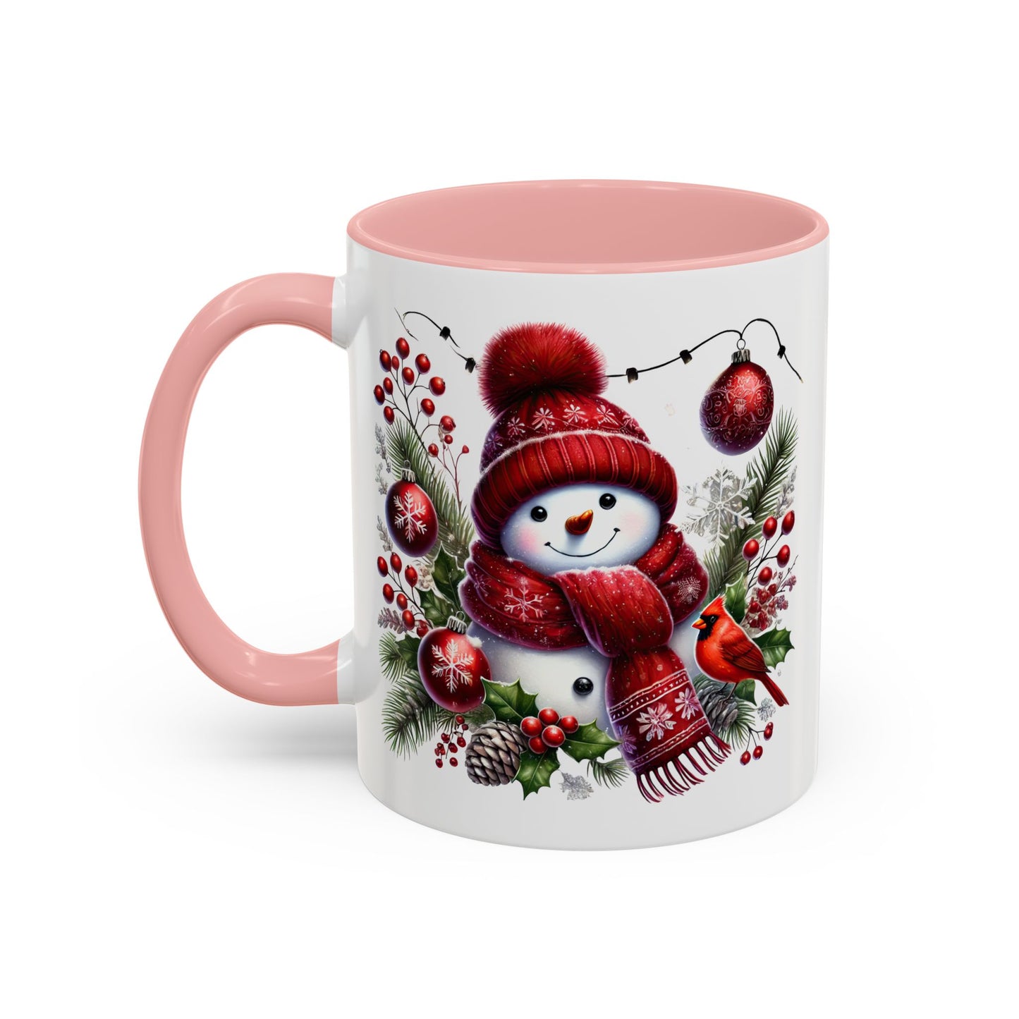Christmas Mug - Burgundy Snowman