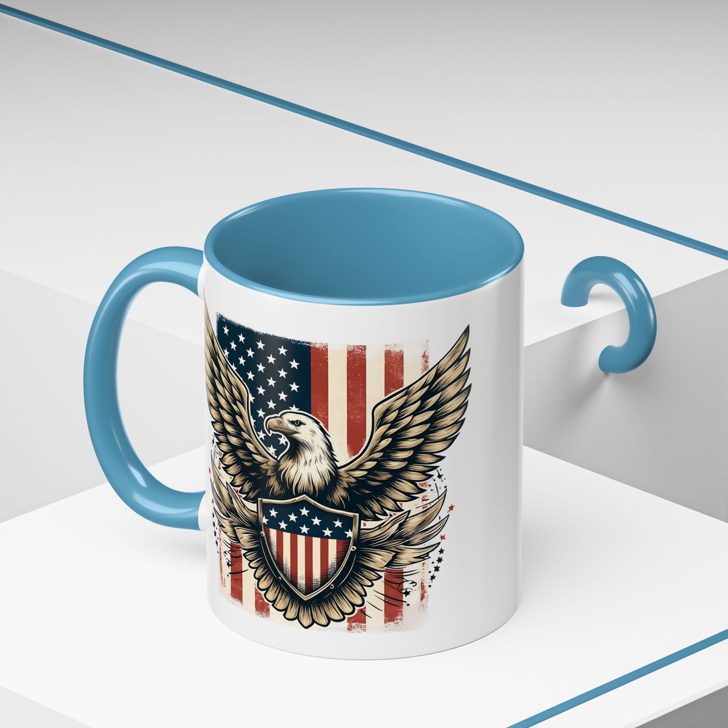 4th of July Mug - American Bald Eagle Flag 9