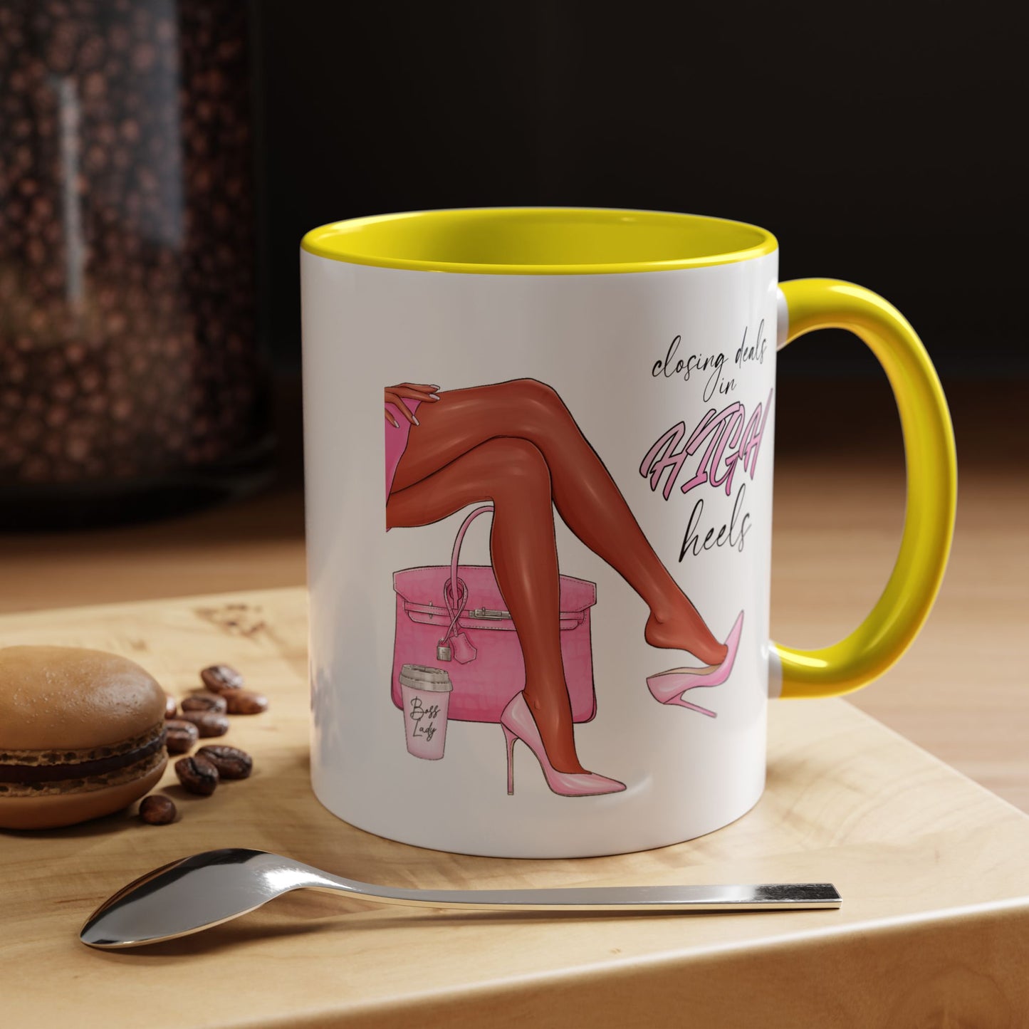 Humor Mug - Closing Deals in High Heels