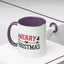 Christmas Mug - Merry Christmas Red & Green Text Heart Arrow Trees
