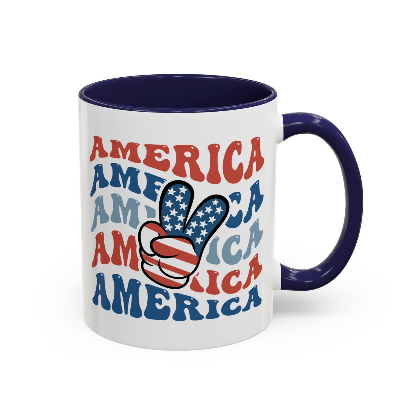 4th of July Mug - America peace Sign