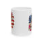 4th of July Mug - Floral American Flag