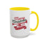 Christmas Mug - Red & Green Text Trumpet