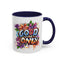 Wellness Mug - Good Vibes Only Graffiti Flowers