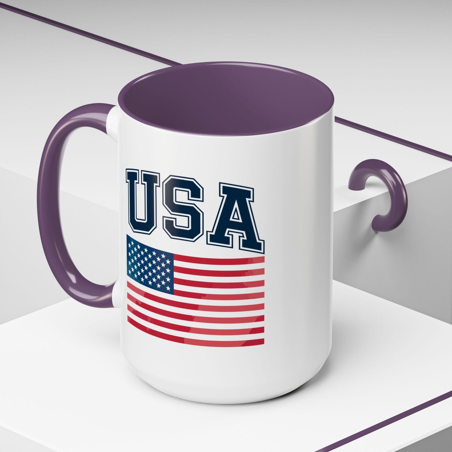 4th of July Mug - USA & Flag