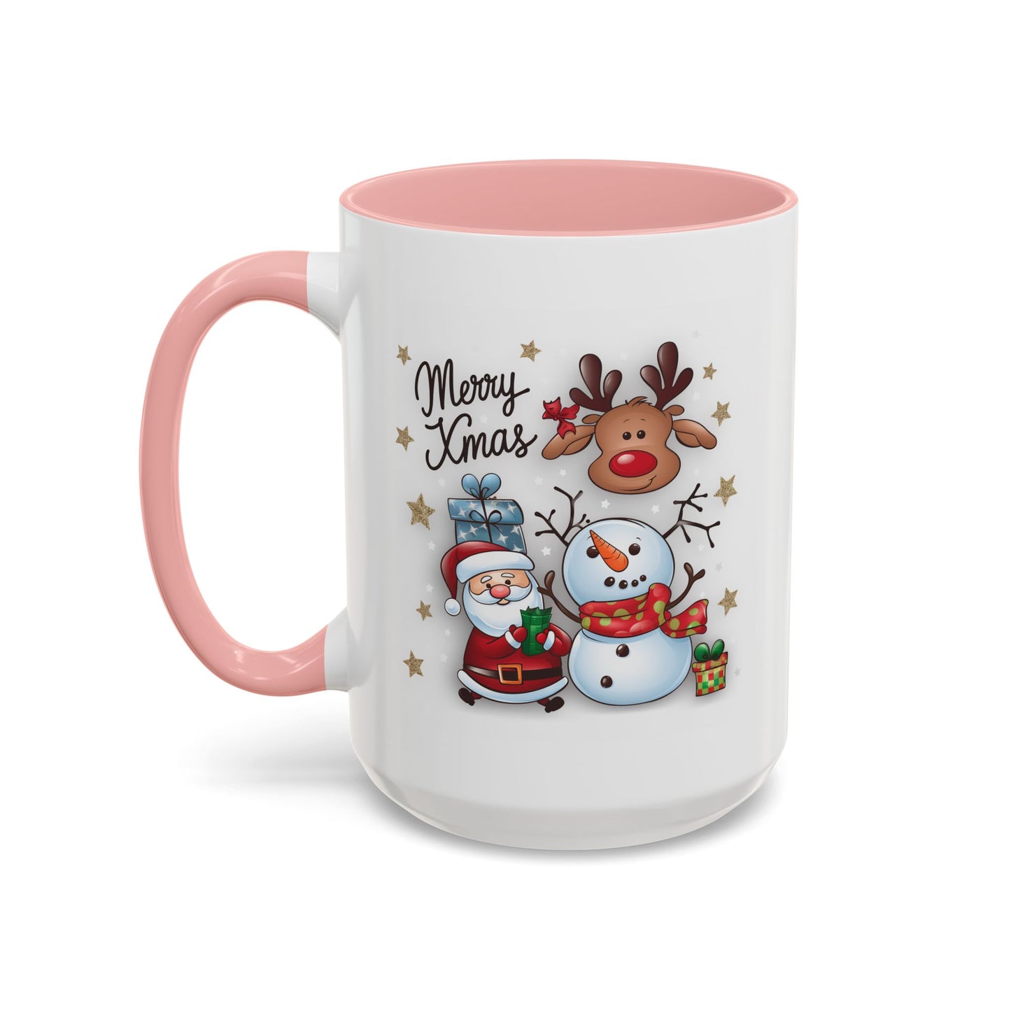 Christmas Mug - Merry Xmas Santa Snowman Reindeer