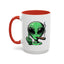 Adult Mug - Green Alien Fuck You Human