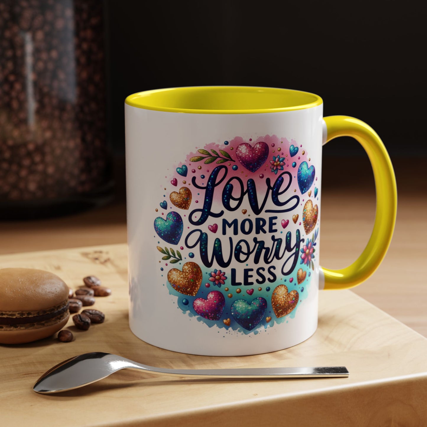 Wellness Mug - Love More Worry Less Circle