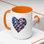 4th of July Mug - USA Sparkle Heart